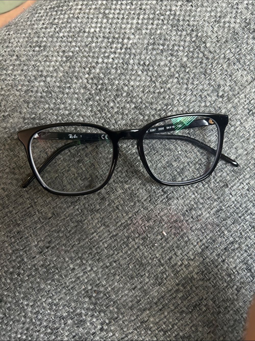 Ray-Ban RB 5387 2000 Black Full Rim Eyeglasses Frames 54-18-150